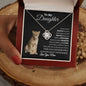 To My Daughter /This Old Lioness /Gift from Mom/ Love Knot Necklace / Personalized Message Card
