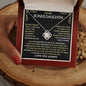 To My Bonus Daughter / Love Knot Necklace / Personalized Message Card