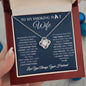 To My Smoking Hot Wife / Best Thing / Love Knot Necklace / Personalized Message Card