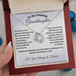 To My Amazing Granddaughter / Love Knot Necklace / Personalized Message Card