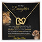 To My Daughter / This Old Lioness / Gift from Mom / Interlinking Heart Necklace / Personalized Message Card