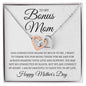 To My Bonus Mom / Happy Mother's Day / Interlinking Heart Necklace