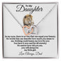 To My Daughter / Gift from Dad / Interlocking Heart Necklace