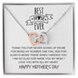 Best Mom Ever / Happy Mother's Day / Interlocking Heart Necklace