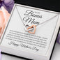 To My Bonus Mom / Interlocking Heart Necklace / Personalized Message Card