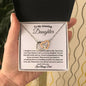 To My Amazing Daughter / Gift from Mom / Gift from Dad / Interlocking Heart Necklace / Personalized Message Card
