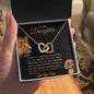 To My Daughter / This Old Lioness / Gift from Mom / Interlinking Heart Necklace / Personalized Message Card