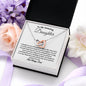 To My Amazing Daughter / Gift from Mom / Gift from Dad / Interlocking Heart Necklace / Personalized Message Card