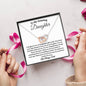 To My Amazing Daughter / Gift from Mom / Gift from Dad / Interlocking Heart Necklace / Personalized Message Card