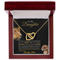 To My Daughter / This Old Lioness / Gift from Mom / Interlinking Heart Necklace / Personalized Message Card