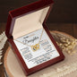 To My Lovely Daughter / Gift from Mom / Gift from Dad / Interlocking Heart Necklace / Personalized Message Card