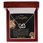To My Daughter / This Old Lioness / Gift from Mom / Interlinking Heart Necklace / Personalized Message Card