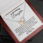 To My Amazing Daughter / Gift from Mom / Gift from Dad / Interlocking Heart Necklace / Personalized Message Card
