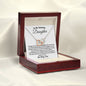 To My Amazing Daughter / Gift from Mom / Gift from Dad / Interlocking Heart Necklace / Personalized Message Card