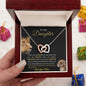 To My Daughter / This Old Lioness / Gift from Mom / Interlinking Heart Necklace / Personalized Message Card