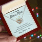 To My Bonus Mom / Happy Mother's Day / Interlocking Heart Necklace