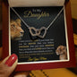 To My Daughter / This Old Lioness / Gift from Mom / Interlinking Heart Necklace / Personalized Message Card