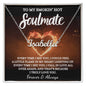 To My Smokin' Hot Soulmate / Name Necklace / Personalized Message Card