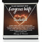 To My Smokin' Hot Gorgeous Wife / Gift from Husband / Name Necklace / Personalized Message Card