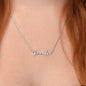 Graduation Gift for Her / Personalized Name Necklace / Personalized Message Card