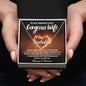 To My Smokin' Hot Gorgeous Wife / Gift from Husband / Name Necklace / Personalized Message Card