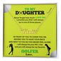 To My Daughter / No. 1 Golfer / Gift from Mom / Gift From Dad / Name Necklace / Personalized Message Card