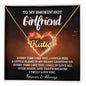 To My Smokin' Hot Girlfriend / Name Necklace / Personalized Message Card