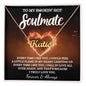 To My Smokin' Hot Soulmate / Name Necklace / Personalized Message Card