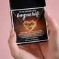 To My Smokin' Hot Gorgeous Wife / Gift from Husband / Name Necklace / Personalized Message Card