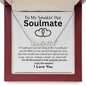 To My Smokin' Hot Soulmate / Answered Prayers / Personalized Name Necklace / Personalized Message Card