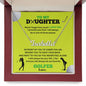 To My Daughter / No. 1 Golfer / Gift from Mom / Gift From Dad / Name Necklace / Personalized Message Card