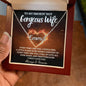 To My Smokin' Hot Gorgeous Wife / Gift from Husband / Name Necklace / Personalized Message Card