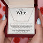 To My Wife / Best Thing / Name Necklace / Personalized Message Card
