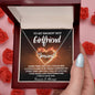 To My Smokin' Hot Girlfriend / Name Necklace / Personalized Message Card