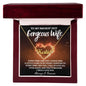 To My Smokin' Hot Gorgeous Wife / Gift from Husband / Name Necklace / Personalized Message Card