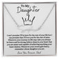 To My Daughter / Gift from Mom / Gift from Dad / Signature Name Necklace / Personalized Message Card
