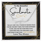 To My Beautiful Soulmate / Signature Name Necklace / Personalized Message Card