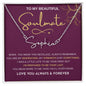 To My Beautiful Soulmate / Signature Name Necklace / Personalized Message Card
