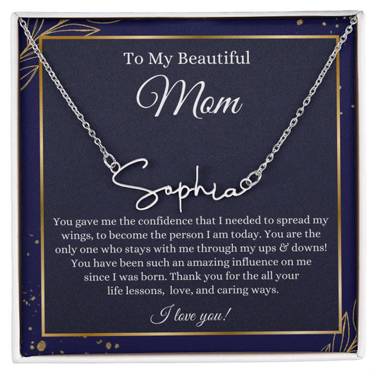 To My Mom / Signature Name Necklace