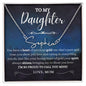 To My Daughter / Gift from Mom / Gift from Dad / Signature Name Necklace / Personalized Message Card