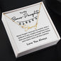 To My Bonus Daughter / Gift from Mom / Gift from Dad / Signature Name Necklace / Personalized Message Card