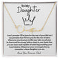 To My Daughter / Gift from Mom / Gift from Dad / Signature Name Necklace / Personalized Message Card
