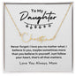 To My Daughter / Gift from Mom / Gift From Dad / Signature Name Necklace / Personalized Message Card