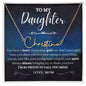 To My Daughter / Gift from Mom / Gift from Dad / Signature Name Necklace / Personalized Message Card