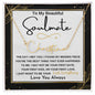 To My Beautiful Soulmate / Signature Name Necklace / Personalized Message Card