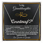 To My Granddaughter / Heart Name Necklace / Personalized Message Card