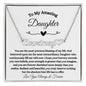 To My Amazing Daughter / Gift from Mom / Gift from Dad / Heart Name Necklace / Personalized Message Card