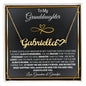 To My Granddaughter / Heart Name Necklace / Personalized Message Card