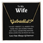 To My Wife / Love You as much as I Do / Heart Name Necklace/ Personalized Message Card