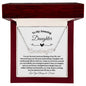 To My Amazing Daughter / Gift from Mom / Gift from Dad / Heart Name Necklace / Personalized Message Card